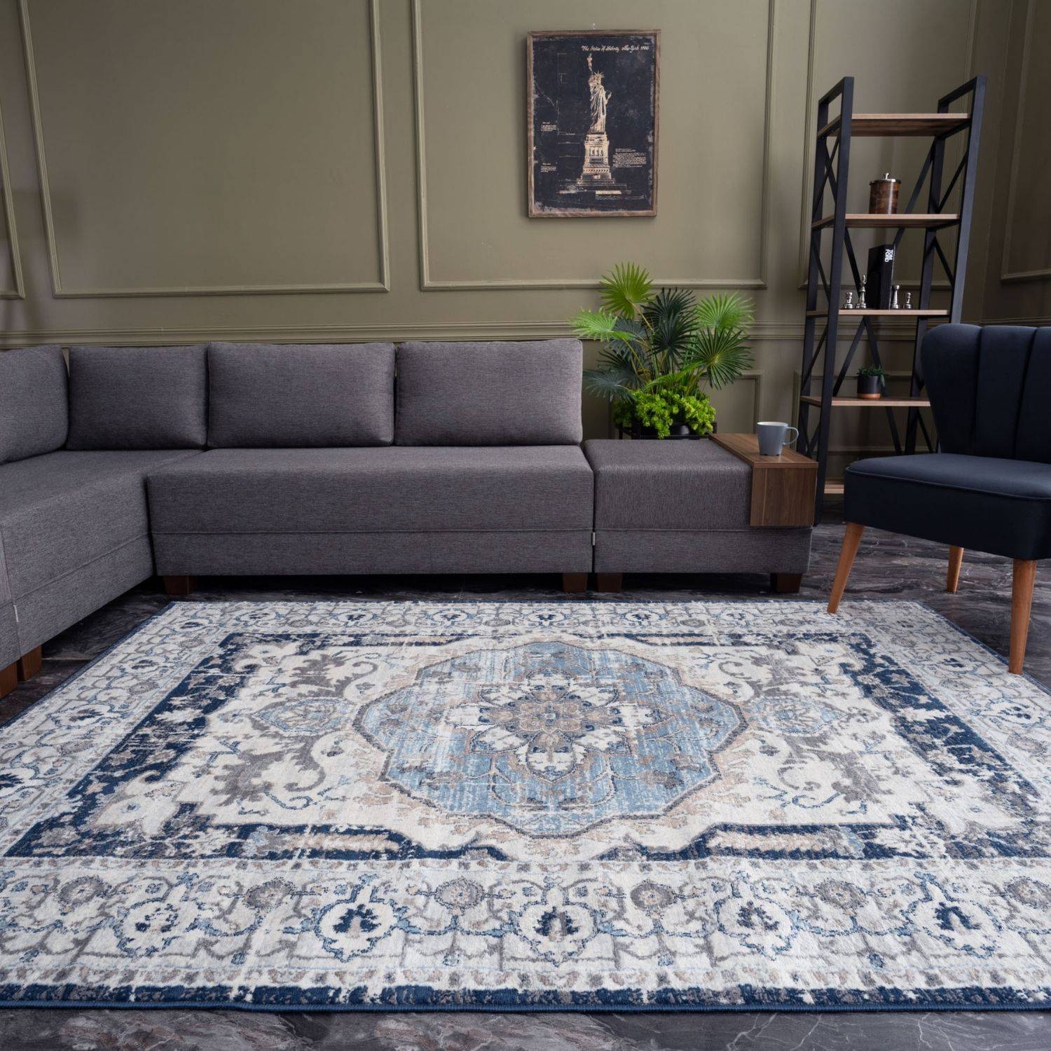 Montana Vintage Navy Rugs | 4040 - Bargainia.com - 