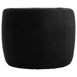 Montreal Black Boucle Effect Curved Lounge Chair With Swivel Base - Bargainia.com - 5063227016358
