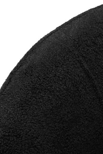 Montreal Black Boucle Effect Curved Lounge Chair With Swivel Base - Bargainia.com - 5063227016358