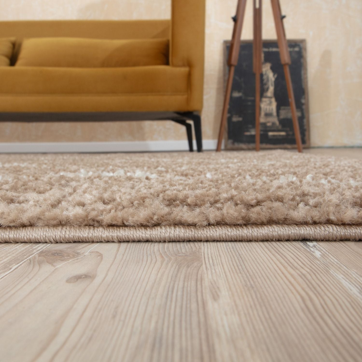 Moroccan Beige Shaggy Rug | 1020 - Bargainia.com - 5056584541502 - 3593