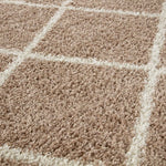 Moroccan Beige Shaggy Rug | 520 - Bargainia.com - 
