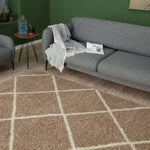 Moroccan Beige Shaggy Rug | 520 - Bargainia.com - 