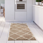 Moroccan Beige Shaggy Rug | 520 - Bargainia.com - 