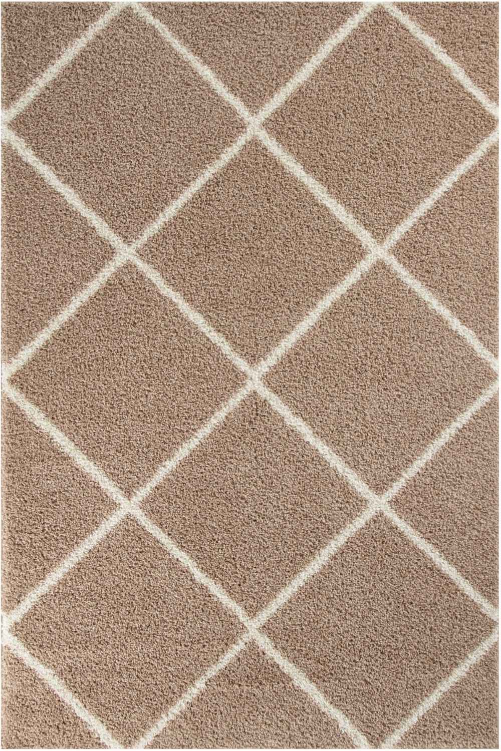 Moroccan Beige Shaggy Rug | 520 - Bargainia.com - 5056584503012 - 3180