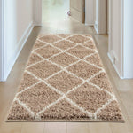 Moroccan Beige Shaggy Rug | 520 - Bargainia.com - 