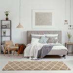 Moroccan Beige Shaggy Rug | 520 - Bargainia.com - 