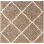 Moroccan Beige Shaggy Rug | 520 - Bargainia.com - 