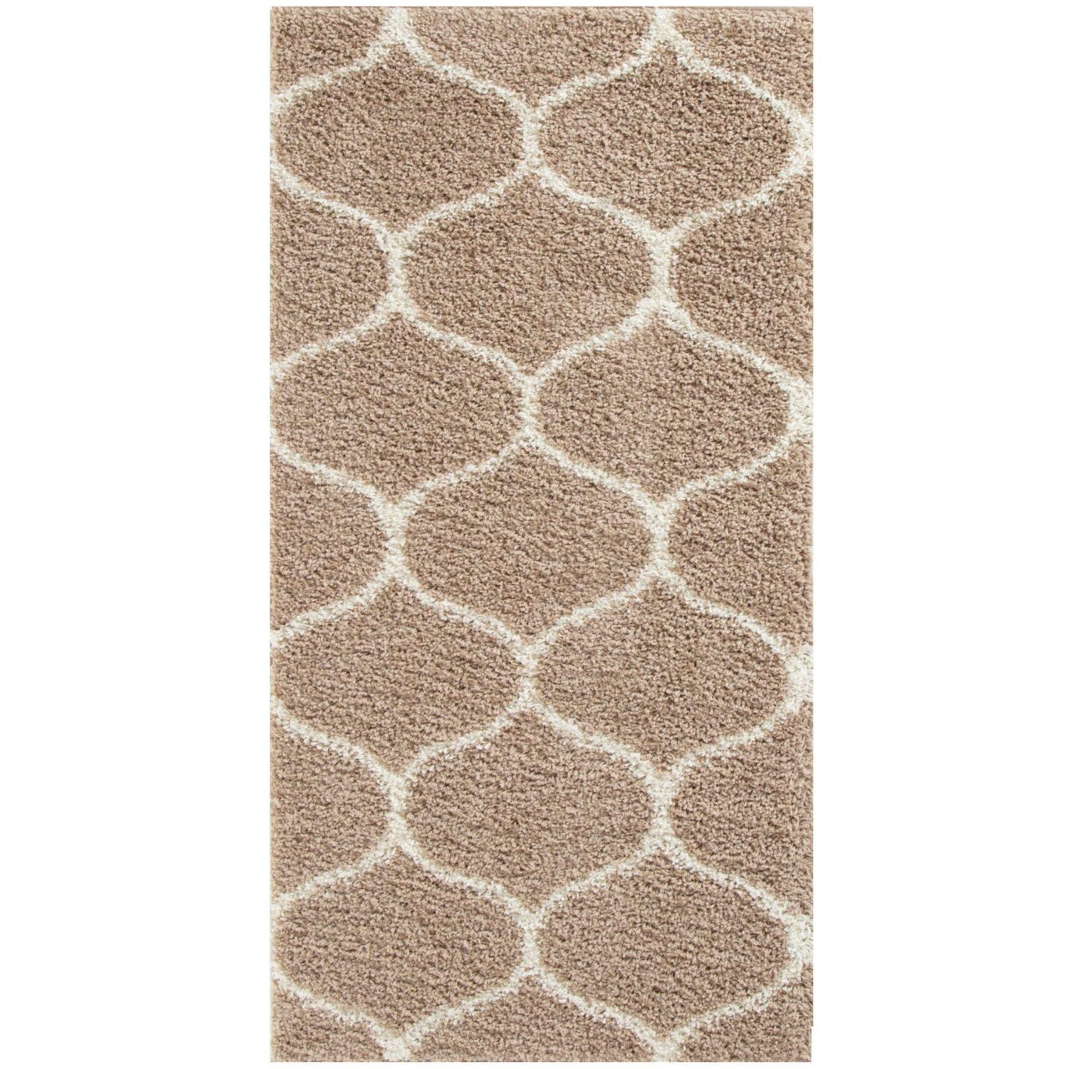 Moroccan Beige Shaggy Rug | 620 - Bargainia.com - 5056584503616 - 3240