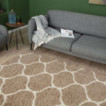 Moroccan Beige Shaggy Rug | 620 - Bargainia.com - 