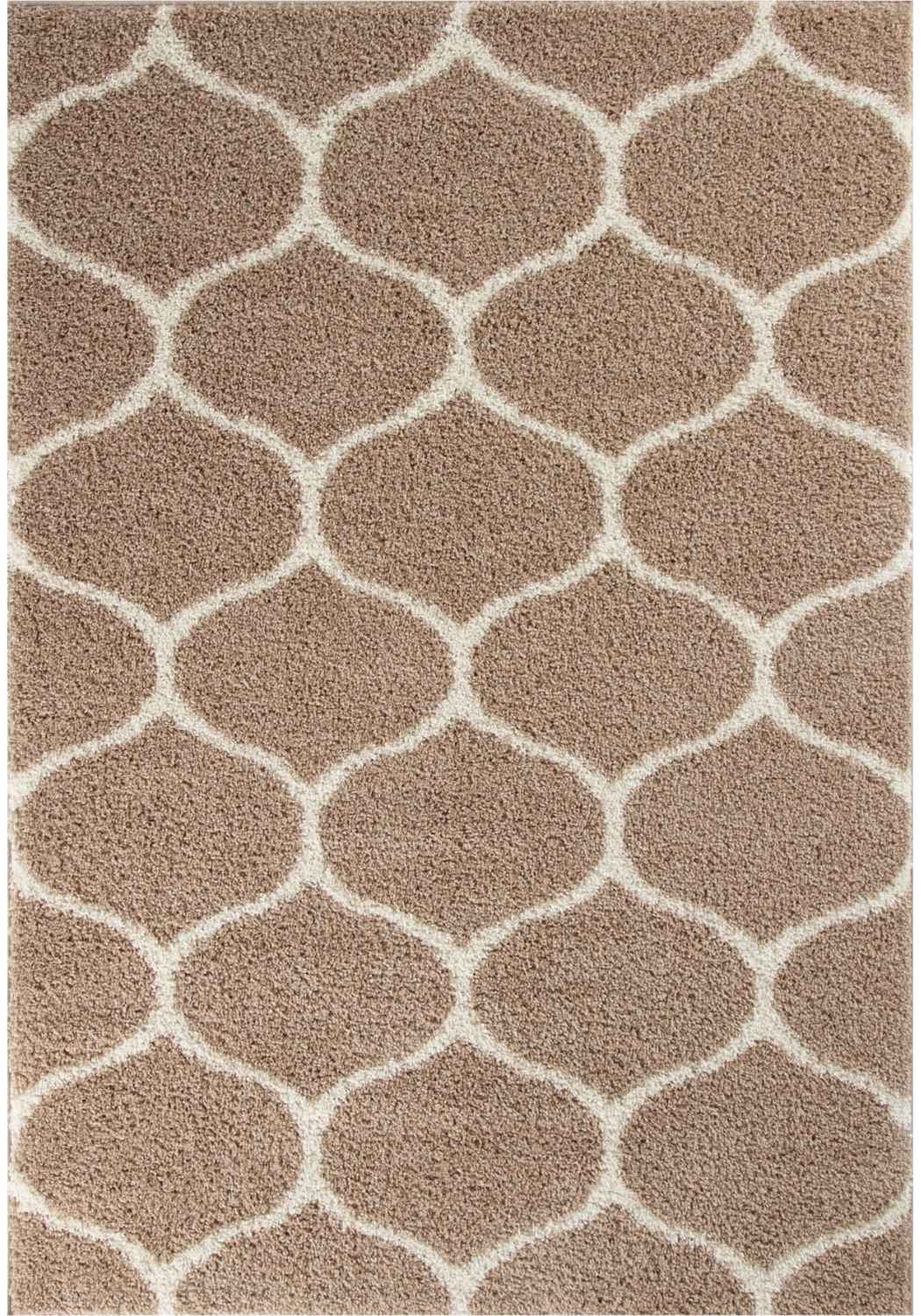 Moroccan Beige Shaggy Rug | 620 - Bargainia.com - 5056584503616 - 3240