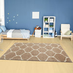 Moroccan Beige Shaggy Rug | 620 - Bargainia.com - 