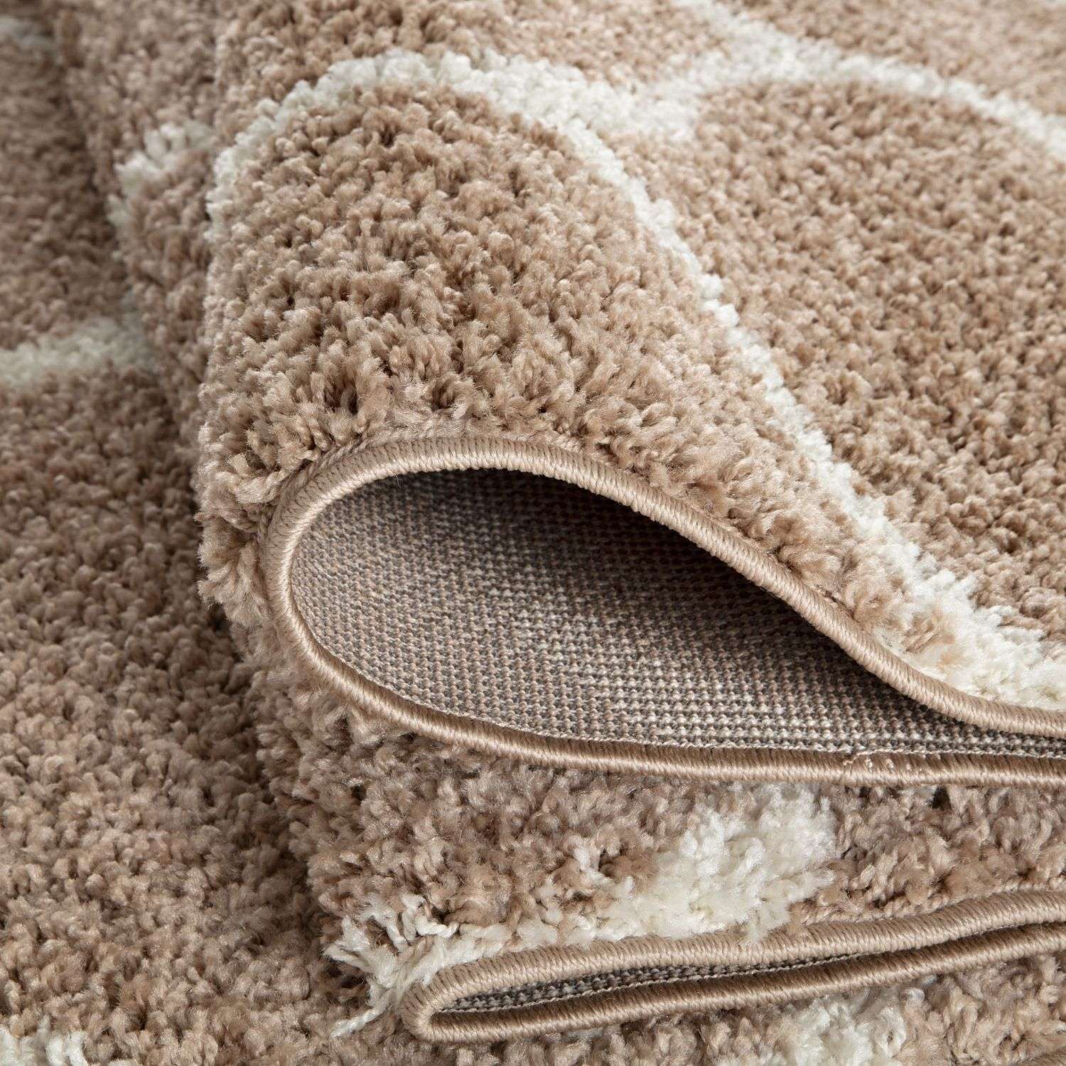 Moroccan Beige Shaggy Rug | 620 - Bargainia.com - 5056584503616 - 3240