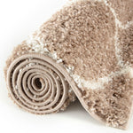 Moroccan Beige Shaggy Rug | 620 - Bargainia.com - 