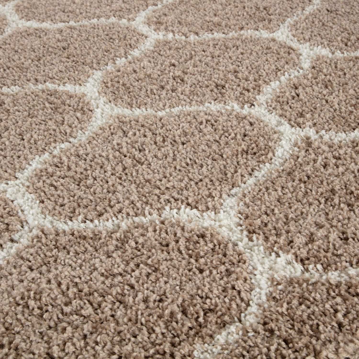 Moroccan Beige Shaggy Rug | 620 - Bargainia.com - 5056584503616 - 3240