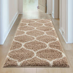 Moroccan Beige Shaggy Rug | 620 - Bargainia.com - 