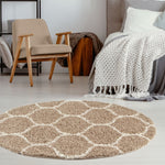 Moroccan Beige Shaggy Rug | 620 - Bargainia.com - 