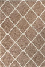 Moroccan Beige Shaggy Rug | 720 - Bargainia.com - 
