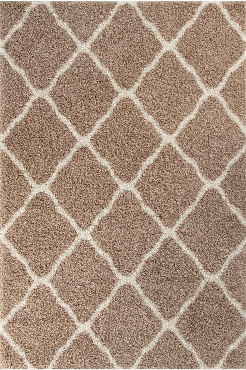 Moroccan Beige Shaggy Rug | 720 - Bargainia.com - 