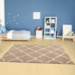Moroccan Beige Shaggy Rug | 720 - Bargainia.com - 