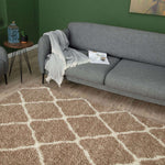 Moroccan Beige Shaggy Rug | 720 - Bargainia.com - 