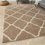 Moroccan Beige Shaggy Rug | 720 - Bargainia.com - 