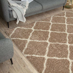 Moroccan Beige Shaggy Rug | 720 - Bargainia.com - 