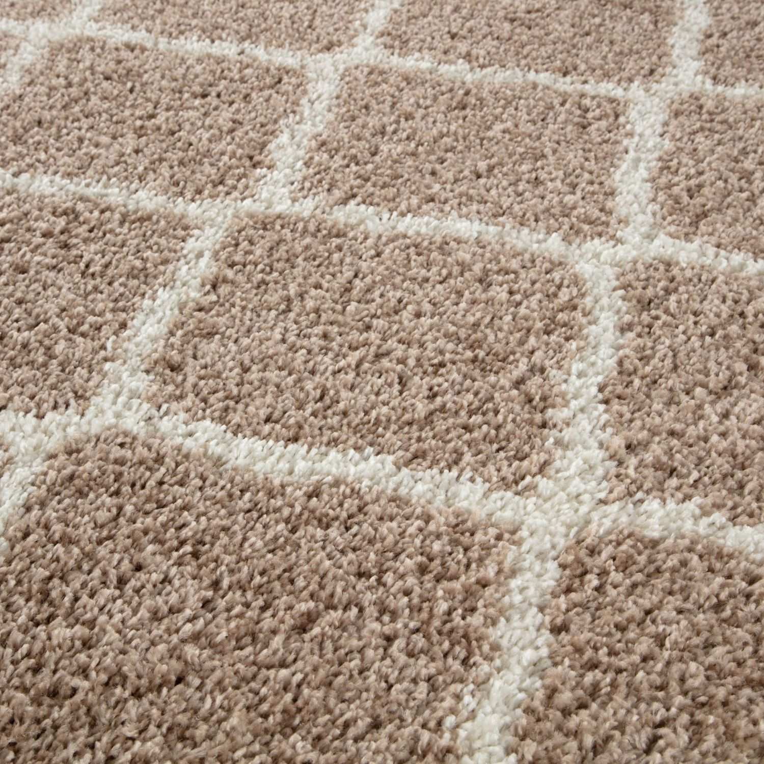 Moroccan Beige Shaggy Rug | 720 - Bargainia.com - 5056584504217 - 3300
