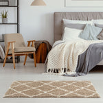 Moroccan Beige Shaggy Rug | 720 - Bargainia.com - 
