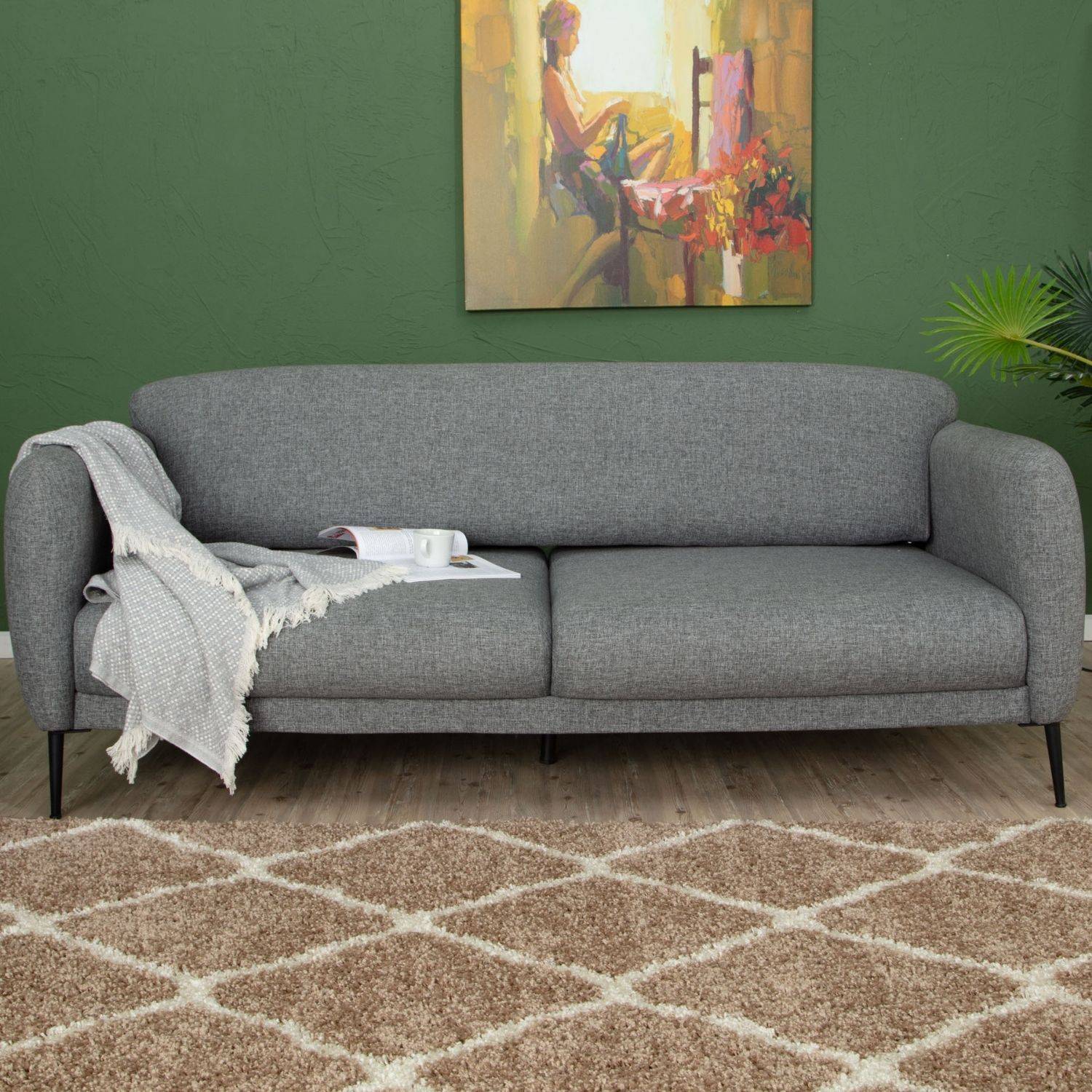 Moroccan Beige Shaggy Rug | 720 - Bargainia.com - 5056584504217 - 3300