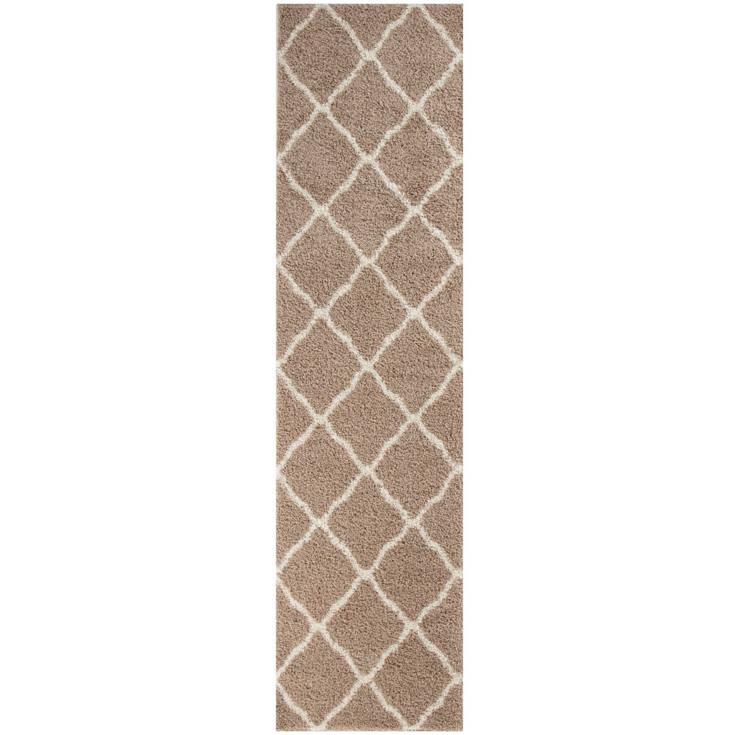 Moroccan Beige Shaggy Rug | 720 - Bargainia.com - 5056584504330 - 3302