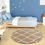 Moroccan Beige Shaggy Rug | 720 - Bargainia.com - 