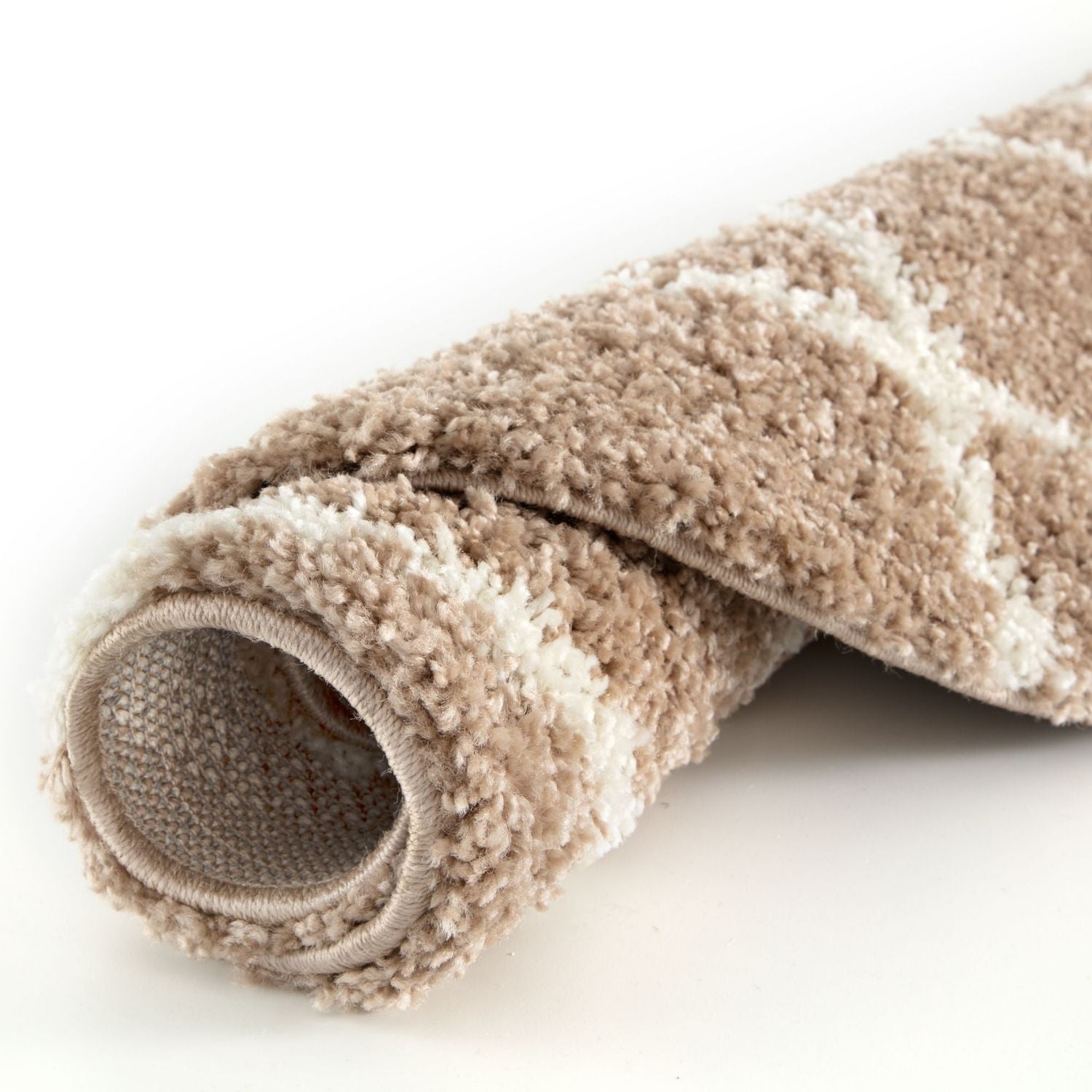 Moroccan Beige Shaggy Rug | 720 - Bargainia.com - 5056584504453 - 3304