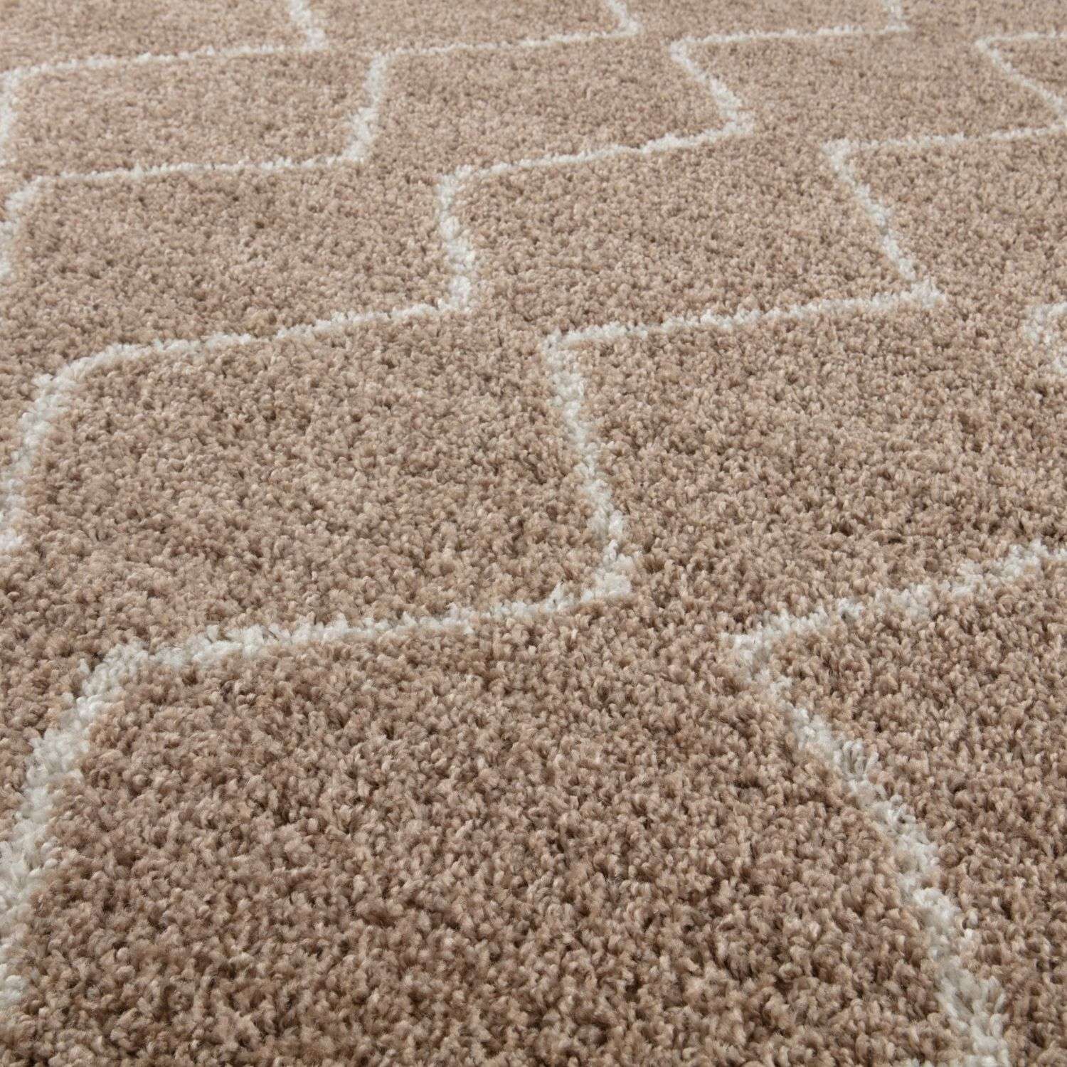 Moroccan Beige Shaggy Rug | 820 - Bargainia.com - 