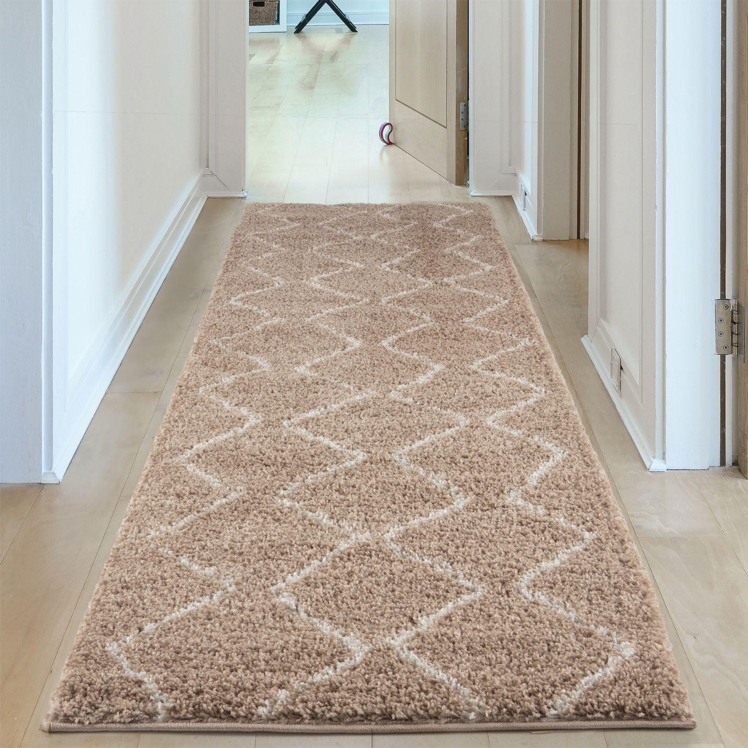 Moroccan Beige Shaggy Rug | 820 - Bargainia.com - 