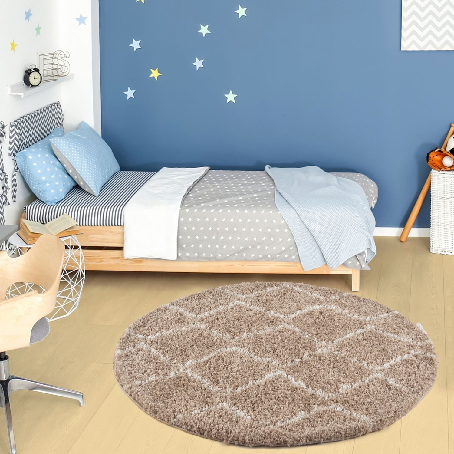 Moroccan Beige Shaggy Rug | 820 - Bargainia.com - 