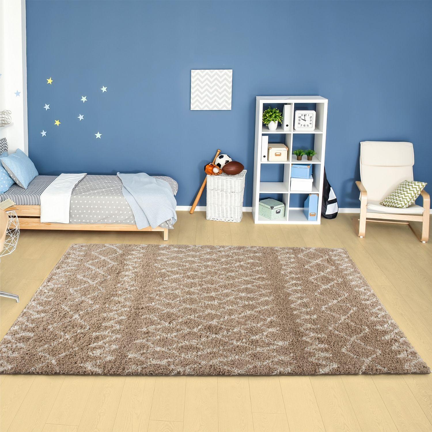 Moroccan Beige Shaggy Rug | 920 - Bargainia.com - 