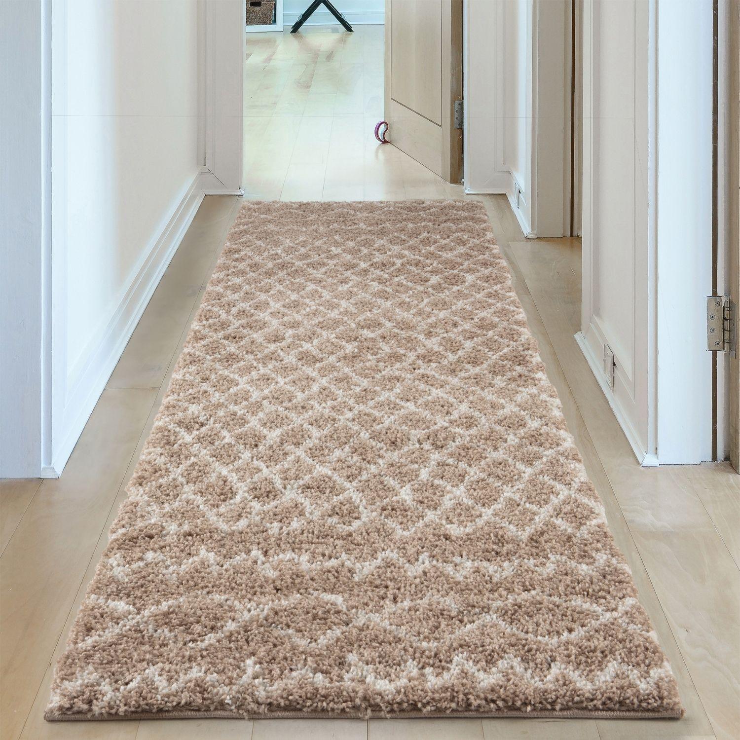 Moroccan Beige Shaggy Rug | 920 - Bargainia.com - 5056584513660 - 3535