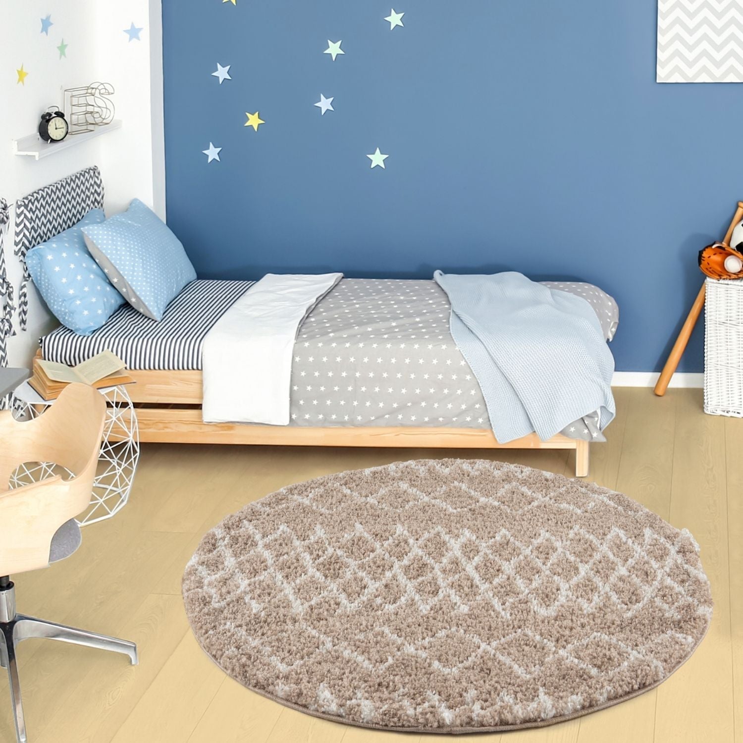 Moroccan Beige Shaggy Rug | 920 - Bargainia.com - 