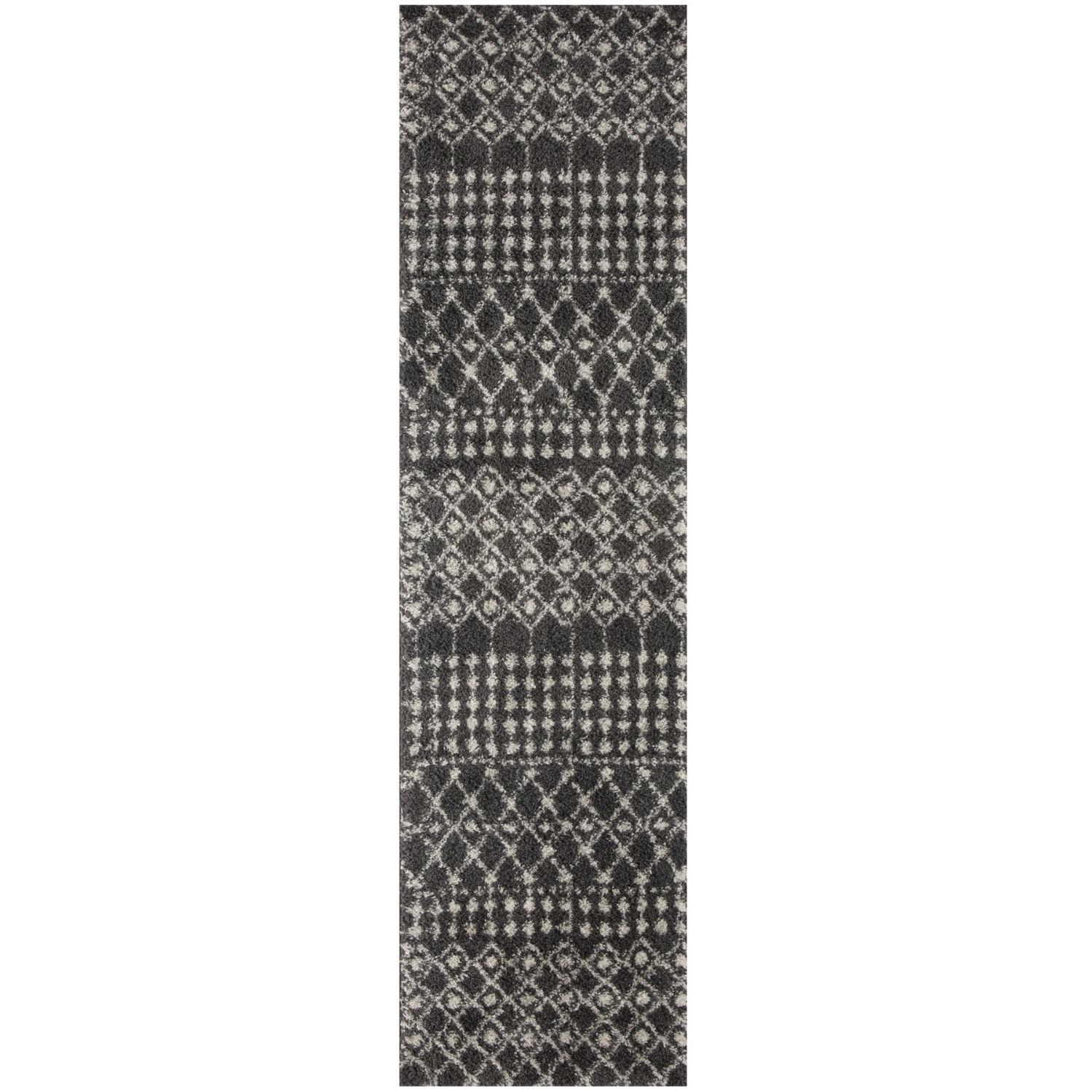 Moroccan Dark Grey Shaggy Rug | 1040 - Bargainia.com - 