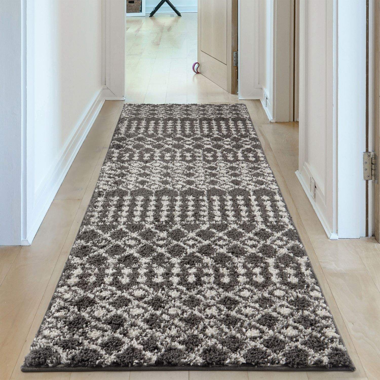 Moroccan Dark Grey Shaggy Rug | 1040 - Bargainia.com - 5056584541649 - 3615
