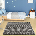 Moroccan Dark Grey Shaggy Rug | 1040 - Bargainia.com - 