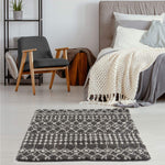 Moroccan Dark Grey Shaggy Rug | 1040 - Bargainia.com - 