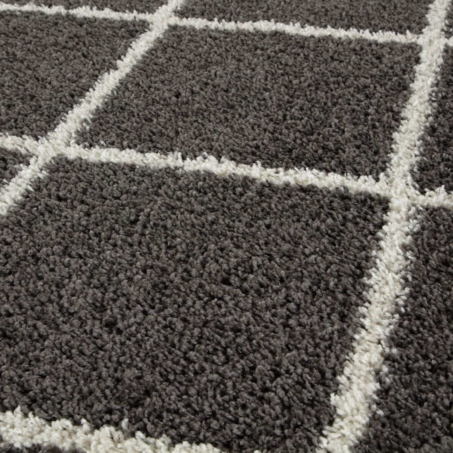 Moroccan Dark Grey Shaggy Rug | 540 - Bargainia.com - 5056584503036 - 3200