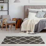 Moroccan Dark Grey Shaggy Rug | 540 - Bargainia.com - 