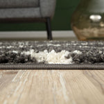 Moroccan Dark Grey Shaggy Rug | 540 - Bargainia.com - 