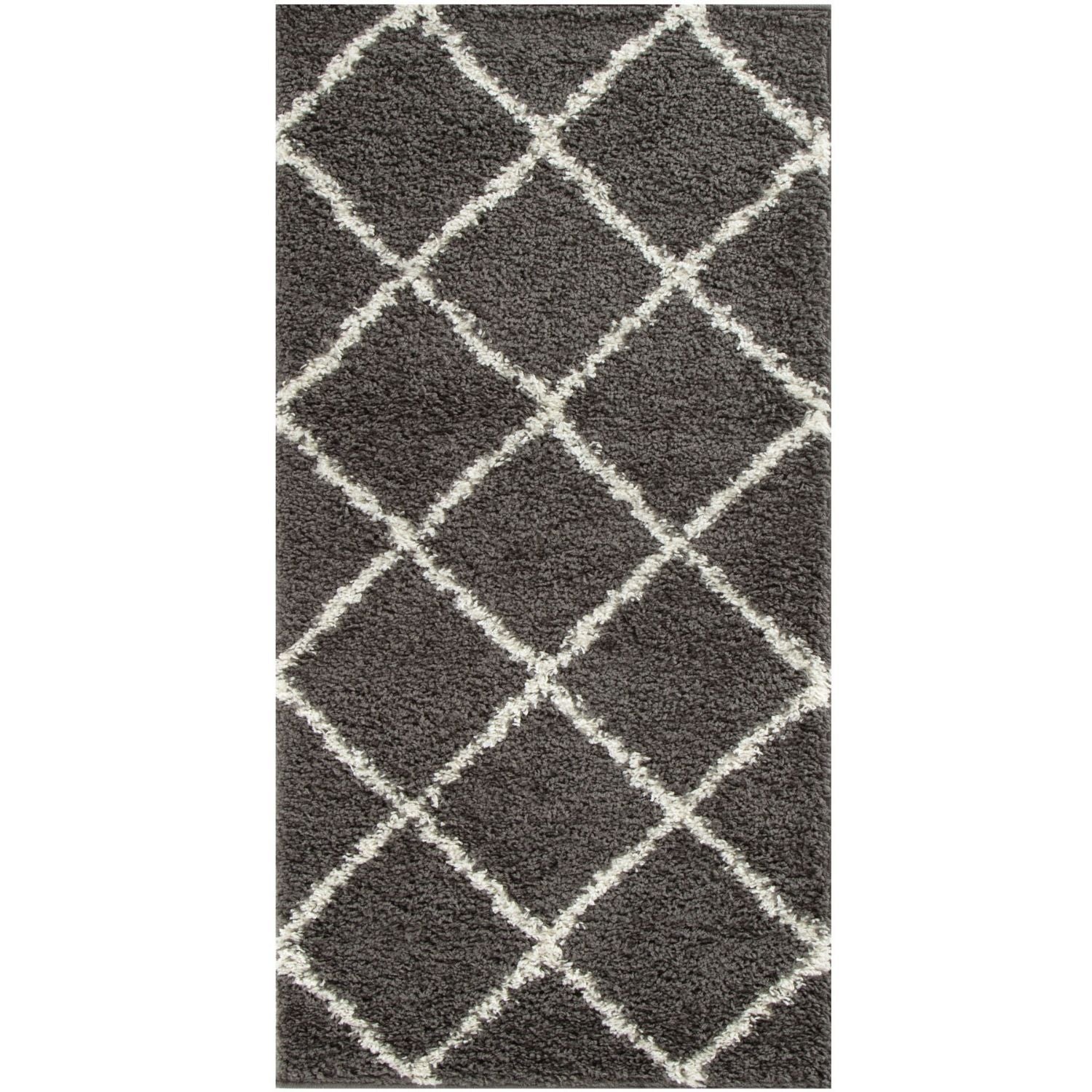 Moroccan Dark Grey Shaggy Rug | 540 - Bargainia.com - 5056584503036 - 3200