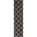 Moroccan Dark Grey Shaggy Rug | 540 - Bargainia.com - 