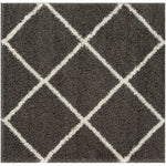 Moroccan Dark Grey Shaggy Rug | 540 - Bargainia.com - 