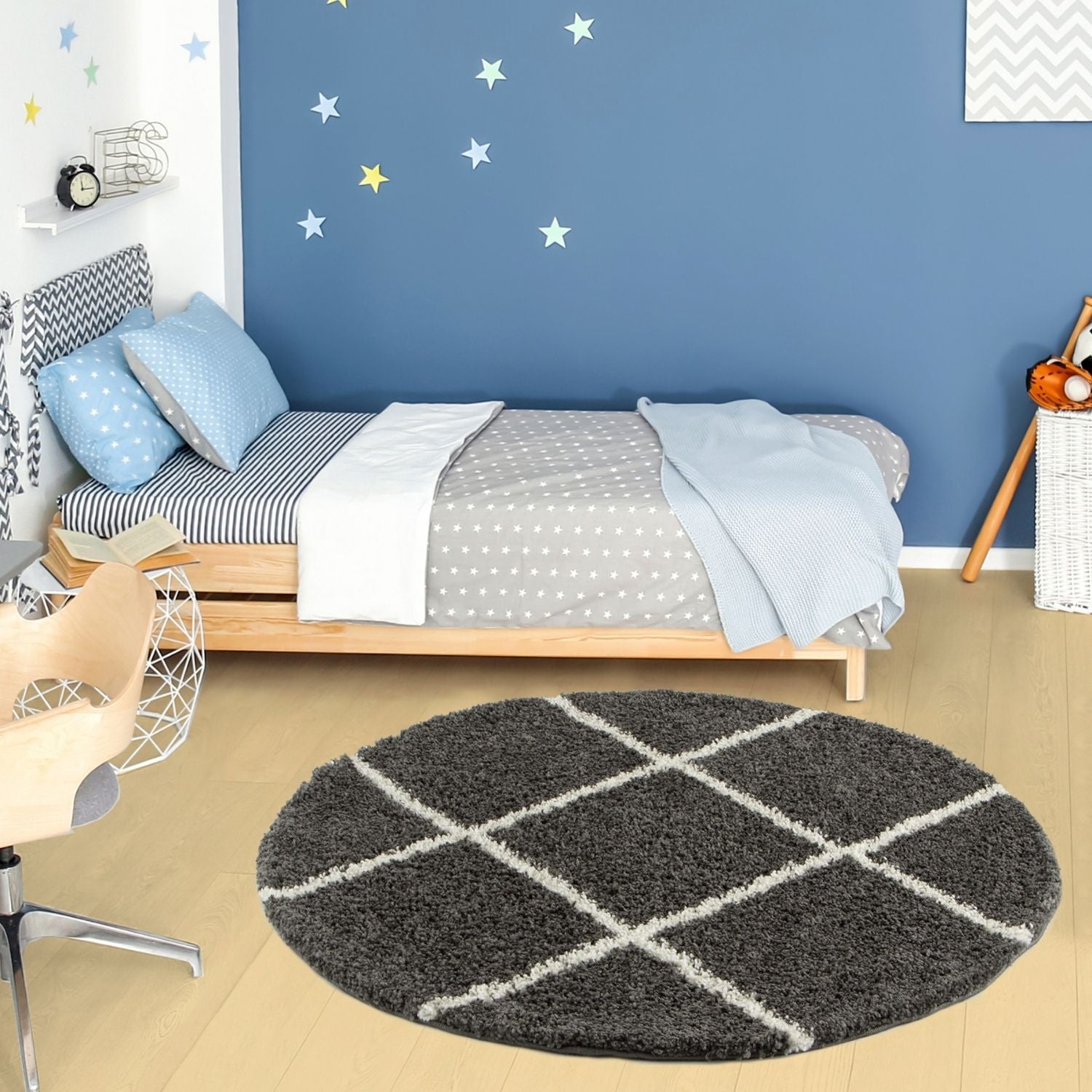 Moroccan Dark Grey Shaggy Rug | 540 - Bargainia.com - 5056584503272 - 3204