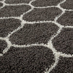Moroccan Dark Grey Shaggy Rug | 640 - Bargainia.com - 